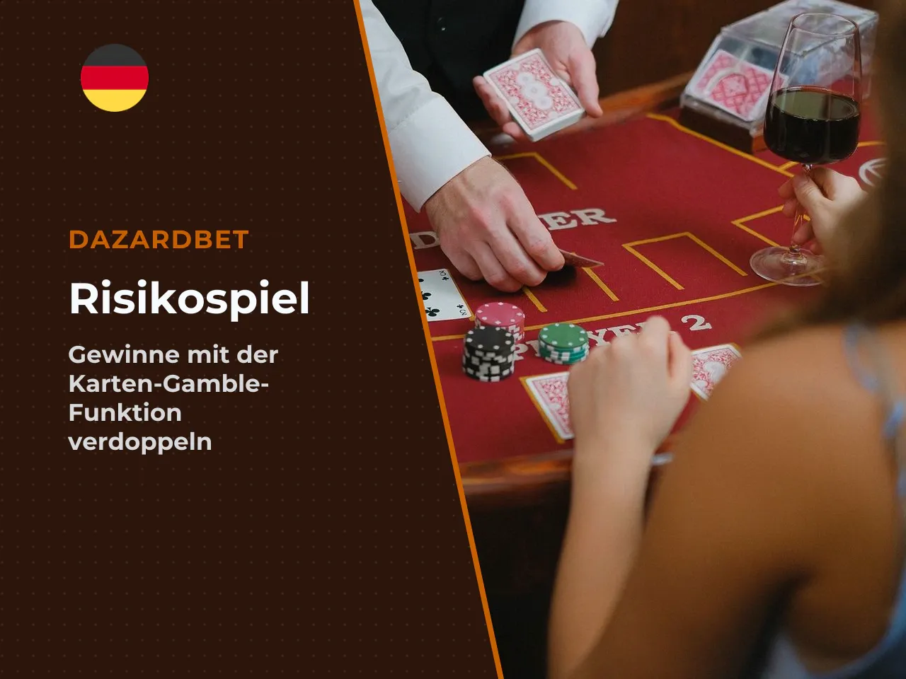 Das Karten-Gamble-Feature Risikospiel . In der
