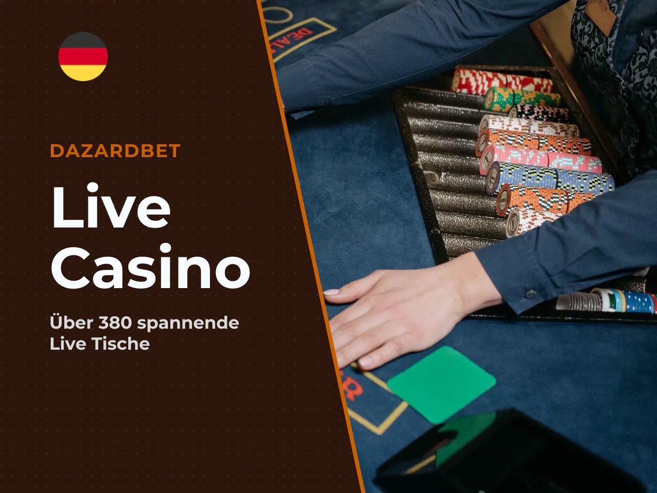 Live Casino, Blackjack und Tischspiele. Das
