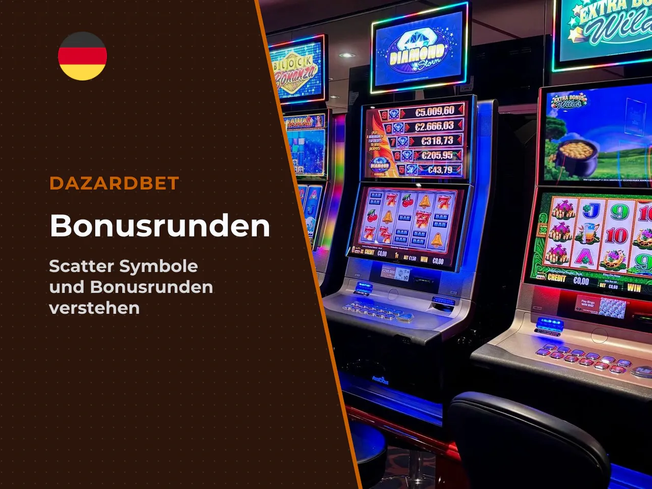 Scatter-Symbol und Auslösung der Bonusrunde. Das