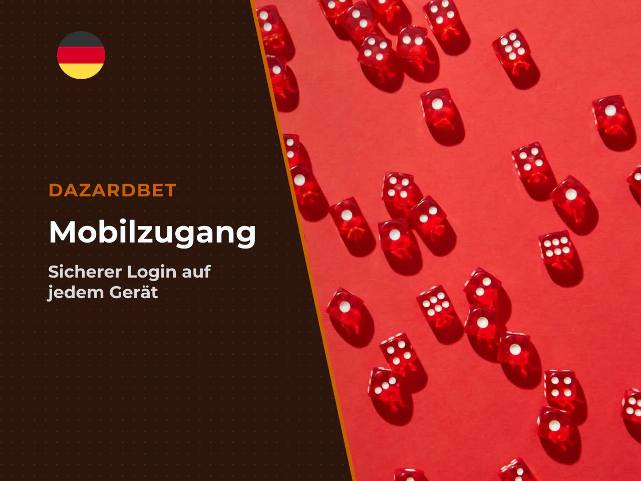 Dazardbet Login vom mobilen Endgerät Smartphone