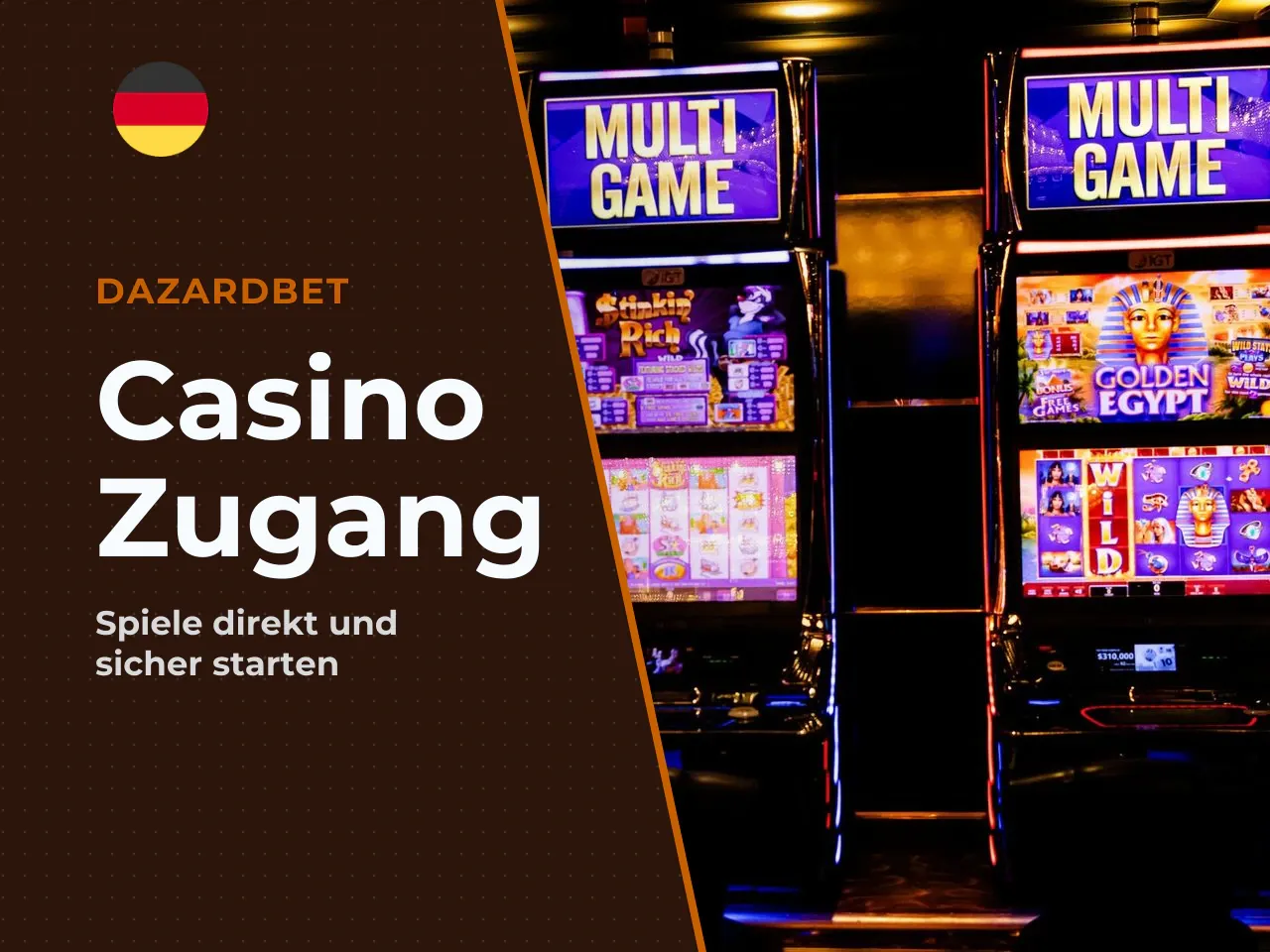 Zugang zu Slots und Live Casino